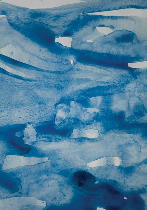 Sea Blue Abstract Aquarelle II - Studio Nahili